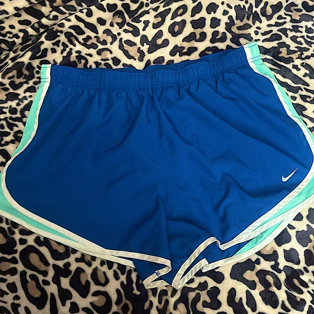 Blue Nike dri-fit athletic shorts